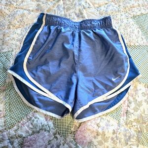 Nike Blue Running Shorts with White Trim